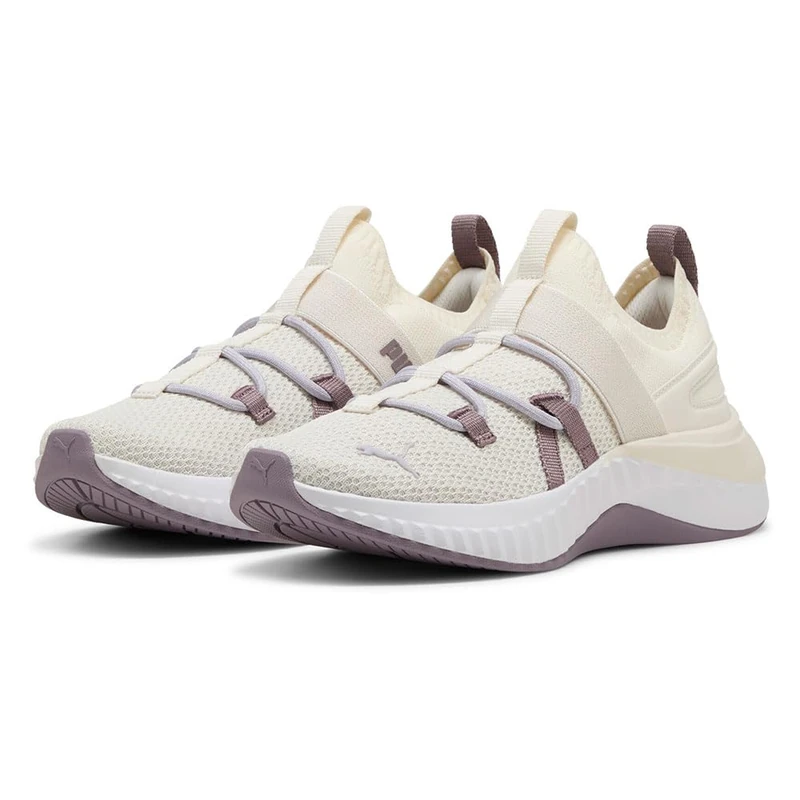 PUMA Women's SOFTRIDE SERA ALT WNS Road Running Shoe, Warm White-Plum JAM-Lilac Crush, 3.5 UK