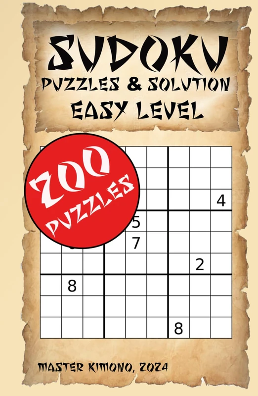 200 SUDOKU PUZZLES & solution EASY level, 5.5x8.5 inches, 288 pages