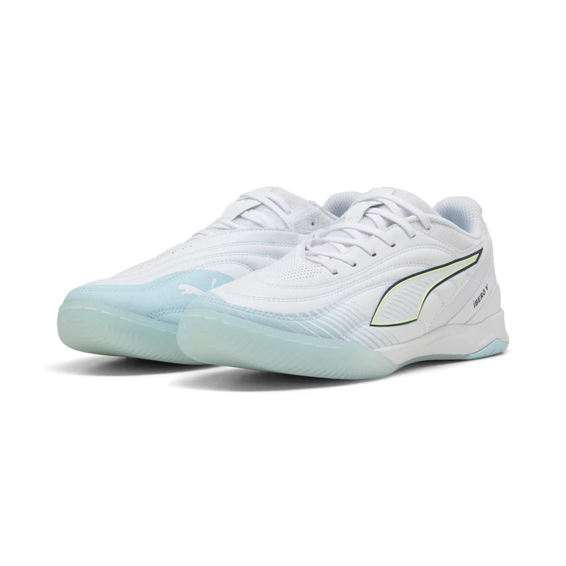 PUMA Unisex IBERO V Soccer Shoe, White-Aqua-Fizzy Light-SEA Glass, 12 UK - Image 1