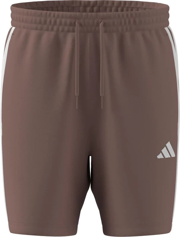 adidas Men's Essential Three Stripes French Terry Short, Warm Clay/White, L