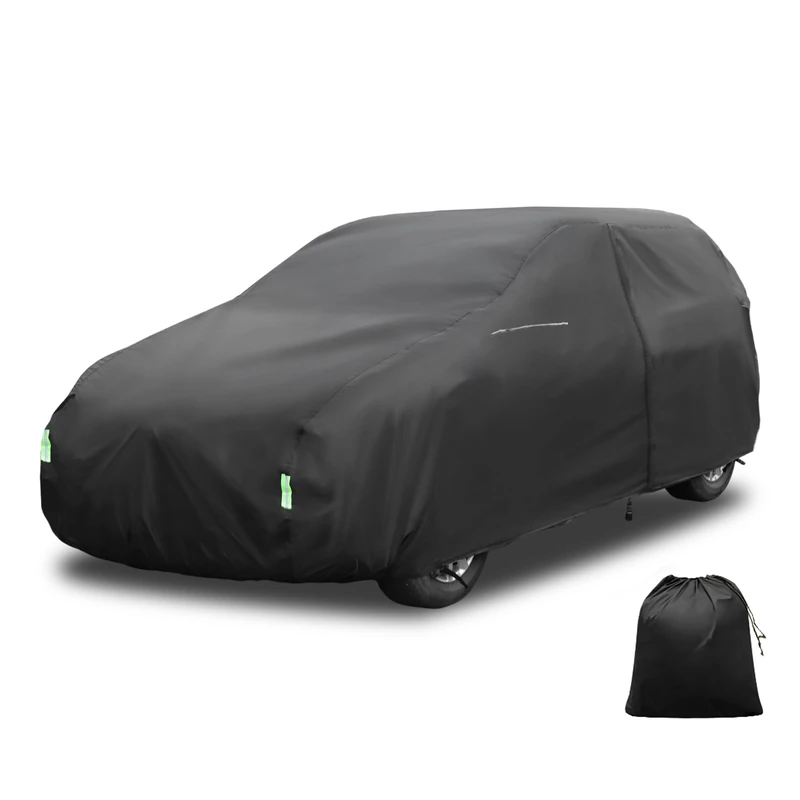 X AUTOHAUX Waterproof SUV Car Cover for SUVs Up to 181 Inches - All-Weather Protection, Anti-UV, Windproof, Left Side Zipper & Mirror Pockets Heavy Duty Outdoor Vehicle Cover