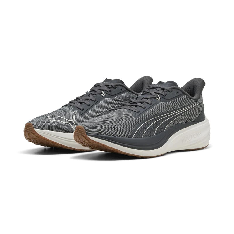 PUMA Darter Pro Road Running Shoe Unisex, Gray Echo-Warm White, 12 - Image 1