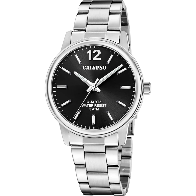 Calypso Mens Stainless Steel Watch with Steel Bracelet K5864/6