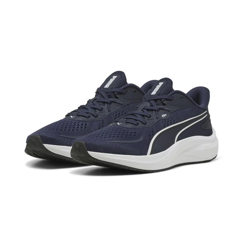 PUMA Unisex Skyrocket LITE 2 Road Running Shoe, Navy White Black, 4 UK