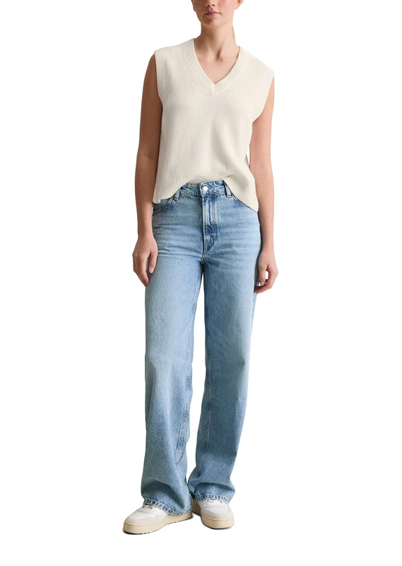 Marc OߴPolo Denim Women's Organic Cotton Wide Leg Jeans, Blue (Light Blue Multi 20), W25/L30