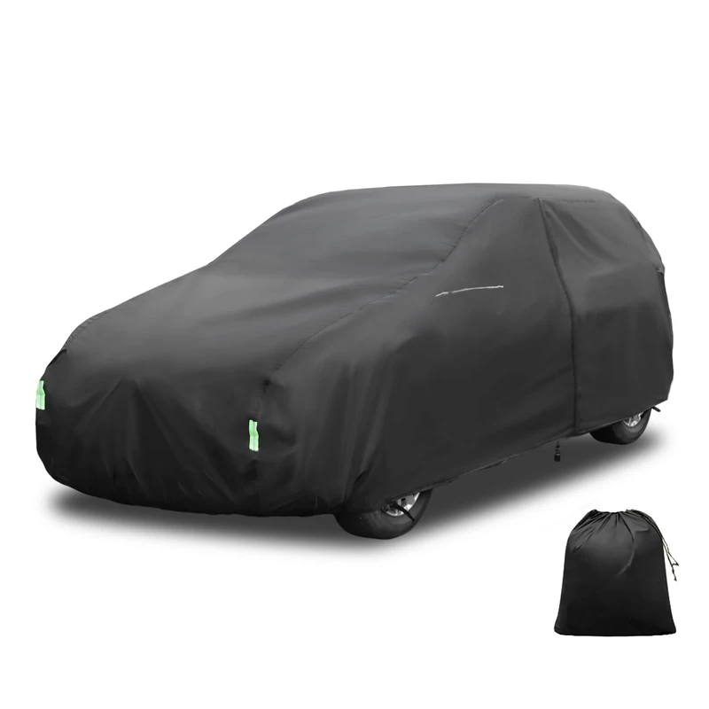 X AUTOHAUX Waterproof SUV Car Cover for SUV Length 191-200 Inch SUV All Weather Protection Anti-UV Windproof with Left Side Zipper and Mirror Pockets