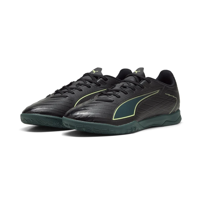 PUMA Ultra 6 Play IT Soccer Shoe Unisex, PUMA Black-Fizzy Light-Green Terrain, 6.5