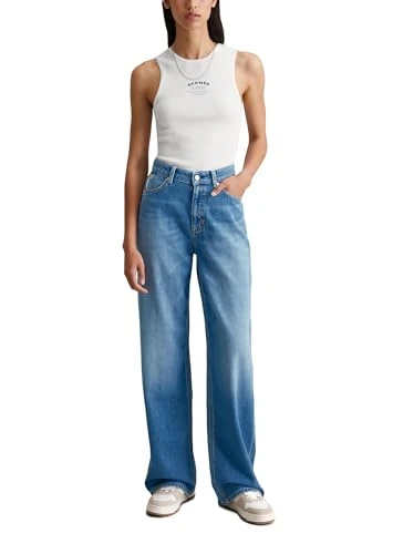 Marc OߴPolo Denim Women's Wide Leg Jeans with Stretch, Blue (Medium Blue Multi 40), W29/L32