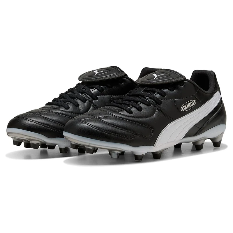 PUMA Unisex King LIGA Firm Ground/Artifical Ground Football Boots, PUMA Black-PUMA White-PUMA Silver, 6.5 UK