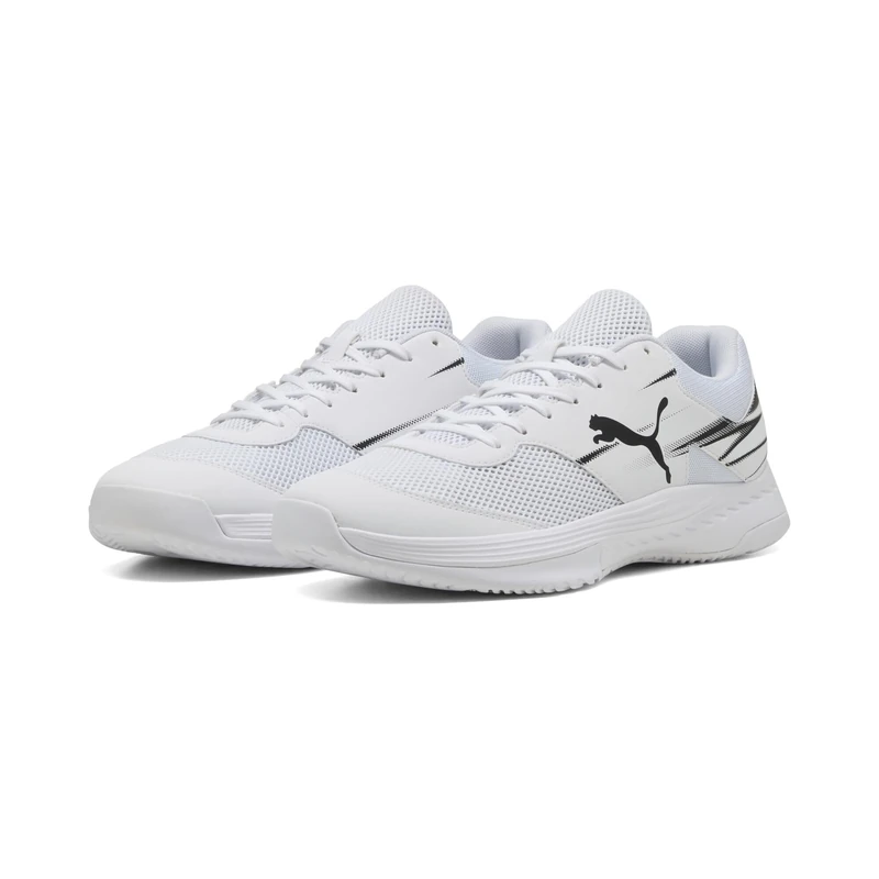 Puma Unisex Varion II Handball Shoes, Puma White-Puma Black, 3 UK