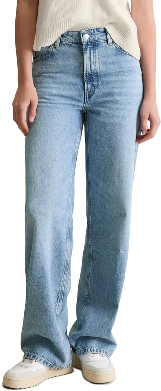 Marc OߴPolo Denim Women's Organic Cotton Wide Leg Jeans, Blue (Light Blue Multi 20), W36/L30 - Image 1