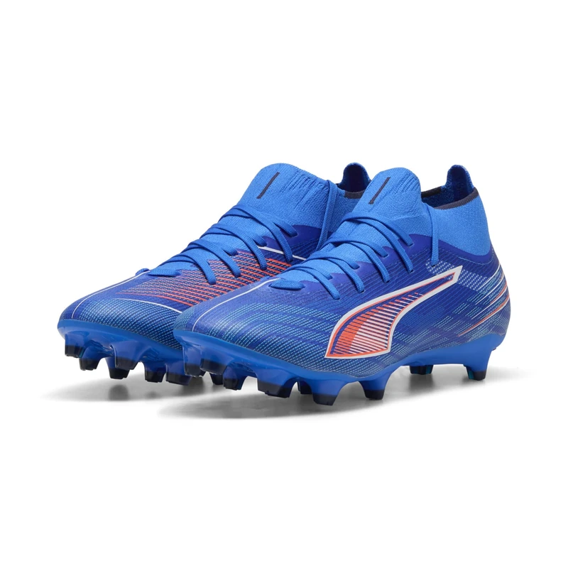 PUMA Women's Ultra 6 Match+ Firm Ground/Artifical Ground Football Boots, Ultra Blue-PUMA White-Glowing Red, 13 UK