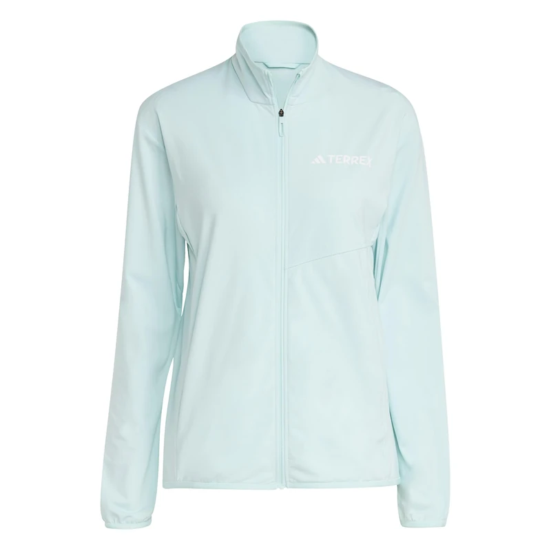 adidas Women's Terrex Multi CLIMAWARM Full Zip Tech Fleece Jacket, semi flash aqua, XS