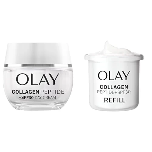 Bundle of Olay Collagen Peptide Face Moisturiser Day Cream SPF 30 50ml + Olay Collagen Peptide Face Moisturiser Day Cream SPF 30 REFILL 50ml
