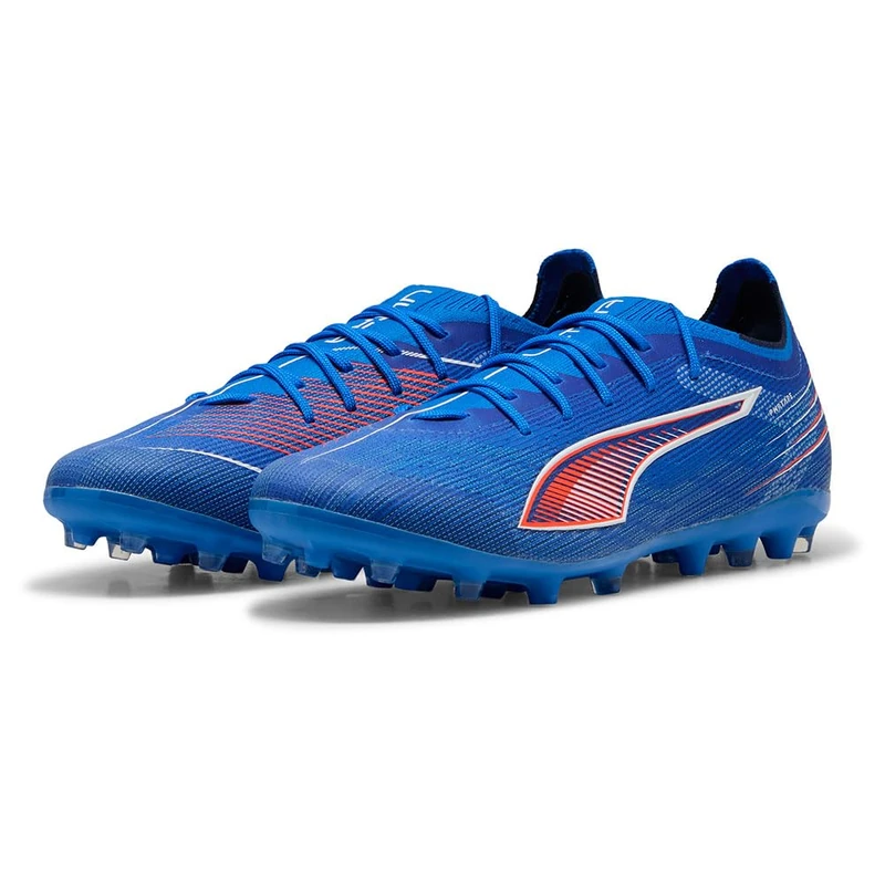 PUMA Unisex 6 PRO MG Soccer Shoe, Ultra Blue White-Glowing RED, 6 UK