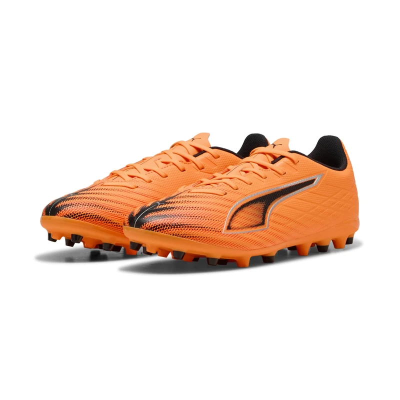 PUMA Unisex Ultra 6 Play Multi-Ground Football Boots, Heat Fire-PUMA Black-Glowing Red, 9.5 UK