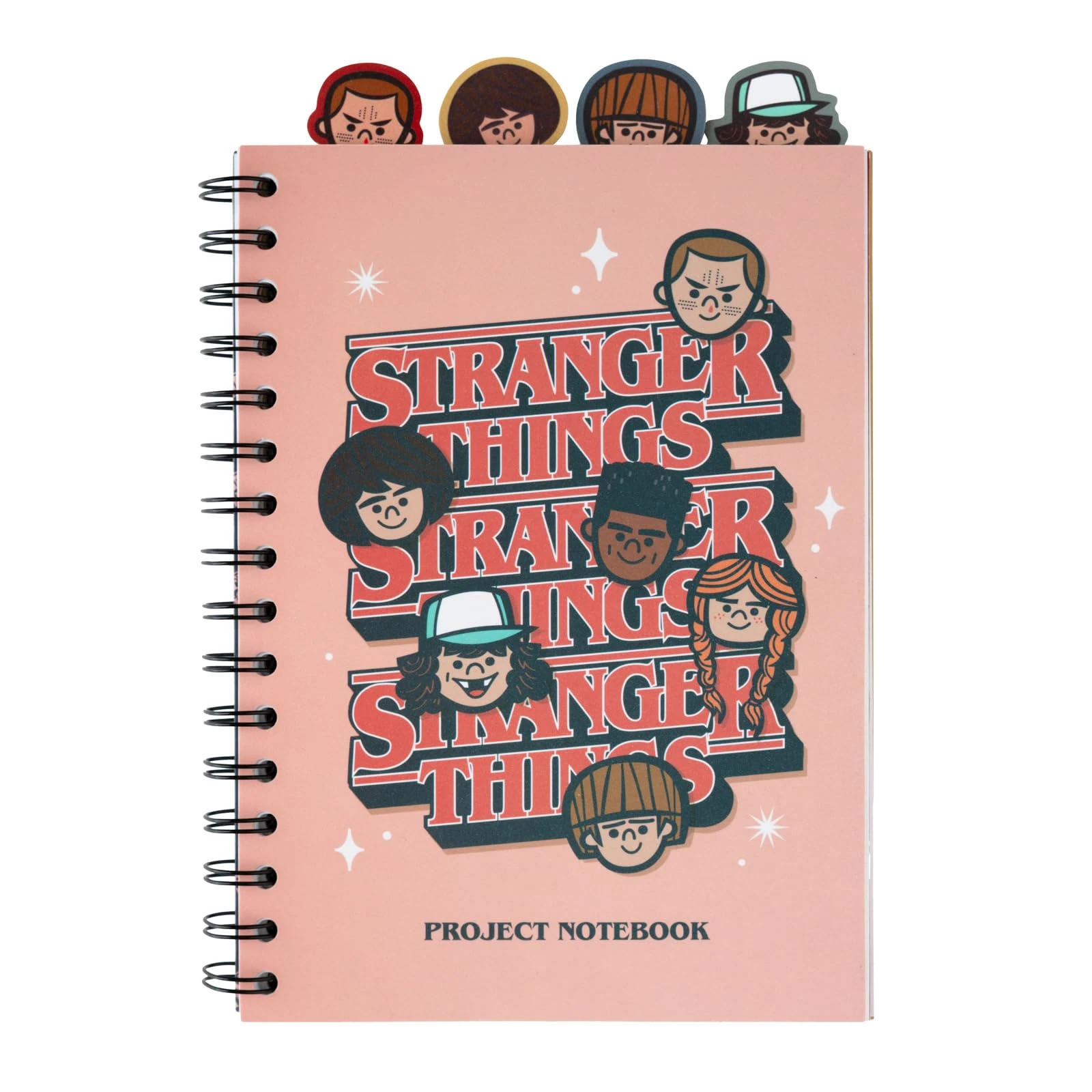 Grupo Erik A5 Project Notebook With 4 Dividers - Stranger Things Merchandise | Notepad A5 Notebook With Dividers, Project Planner | Stranger Things Gifts