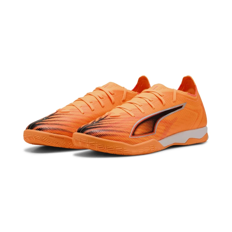 PUMA Unisex Ultra 6 Match IT Soccer Shoe, Heat FIRE Black-Glowing RED, 8.5 UK
