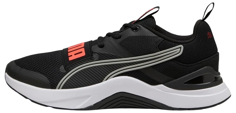 PUMA Unisex Prospect Cross Trainer, Black-Glowing RED, 6 UK