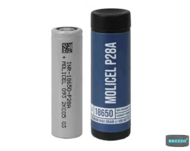 MOLICEL P28A 2800mAh 25A Rechargeable Battery Li-ion Battery Suitable for Sub Ohm E Cigarettes Vape Kits - Nicotine Free