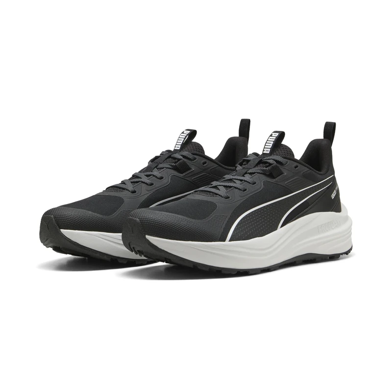 PUMA Unisex Flare PRO Trail Road Running Shoe, Black-Feather Gray, 7.5 UK