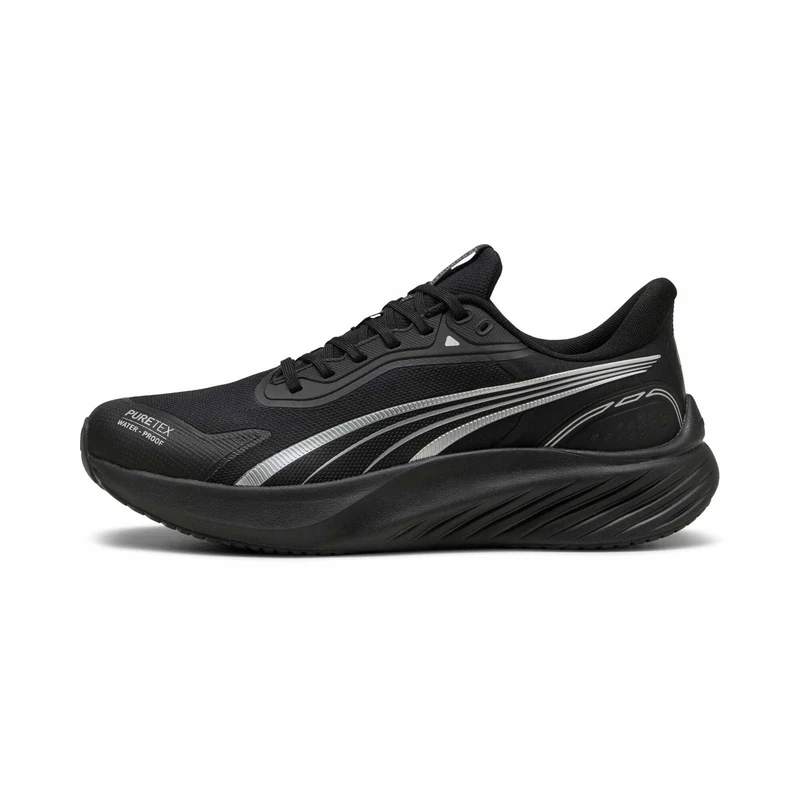 PUMA Unisex Pounce LITE PTX Road Running Shoe, Black White, 6 UK