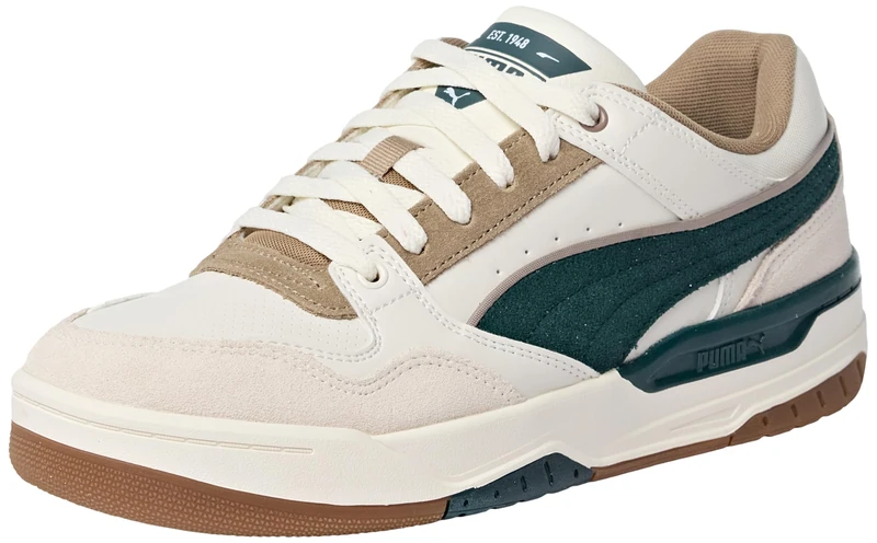 PUMA Rebound Retro SD Sneaker Unisex, Warm White-Green Terrain-Gum, 12