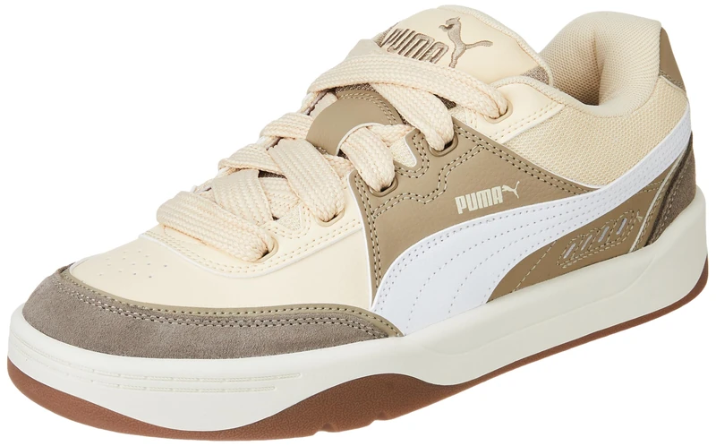 PUMA Unisex Park Lifestyle SK8 Sneaker, Canvas White-ICE Coffee, 12 UK