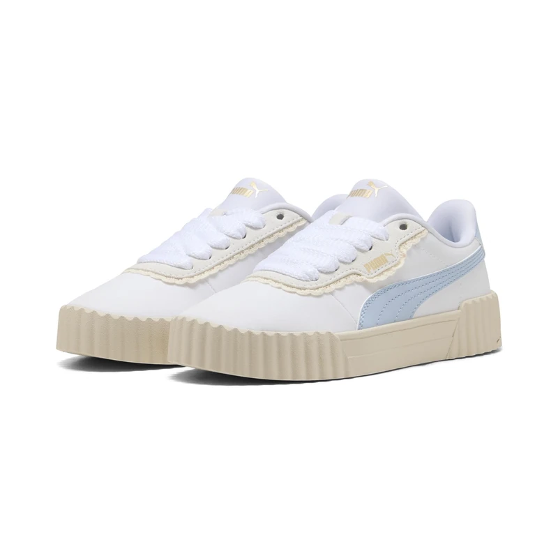 PUMA Carina 3.0 MEMOIRES JR Sneaker, White-Haute Tropic, 5 UK