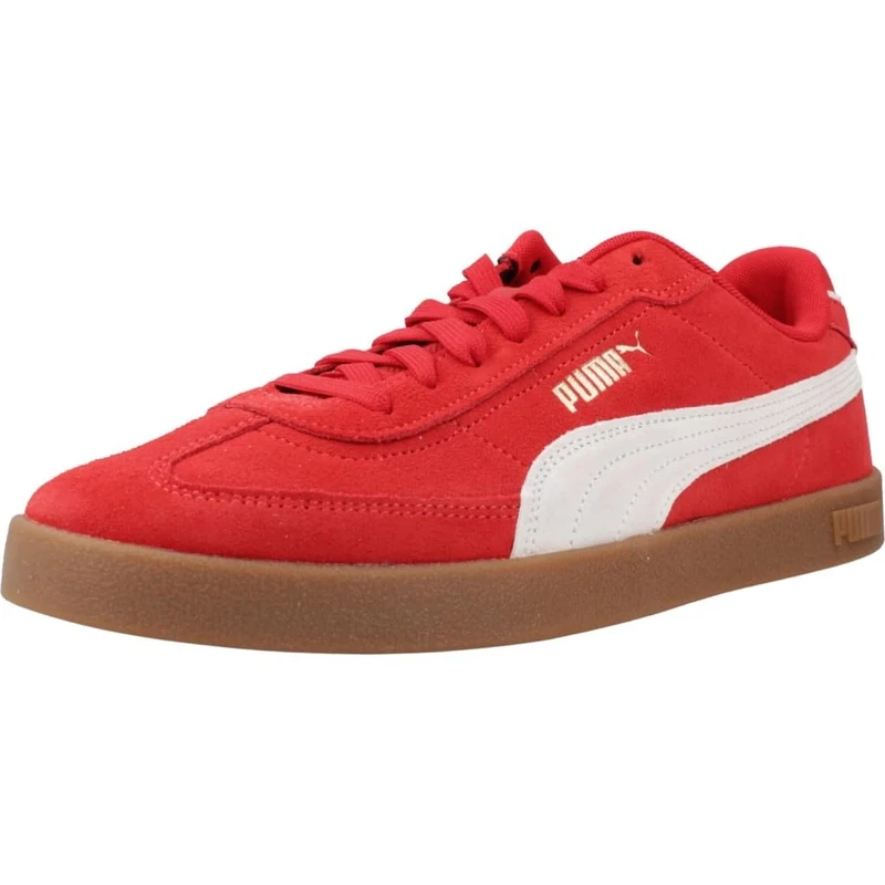 PUMA Unisex Club II Era Trainers, for All Time Red-PUMA White-PUMA Gold, 4.5 UK