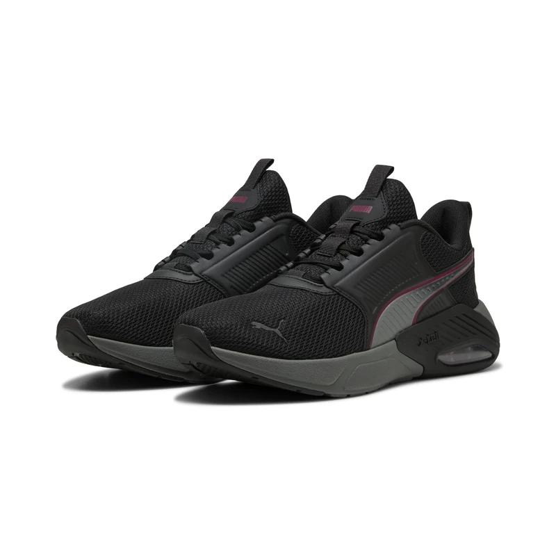 PUMA Unisex X-Cell Nova Fs Road Running Shoe, Puma Black Cool Dark Gray Team Regal Red, 8 UK