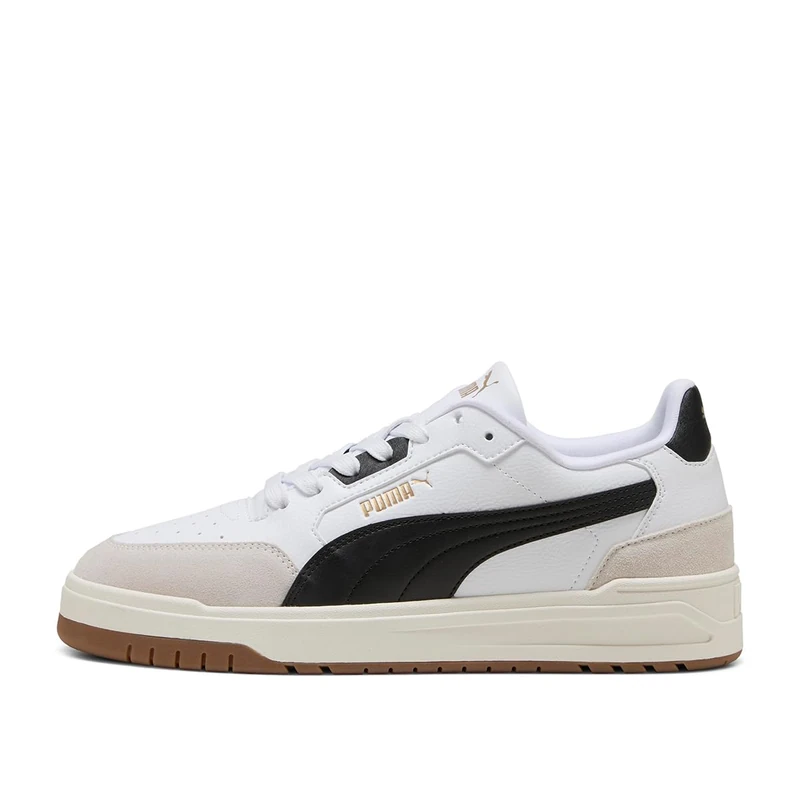 PUMA Unisex Shuffle Downtown OG Sneaker, White Black-Vapor Gray, 13 UK