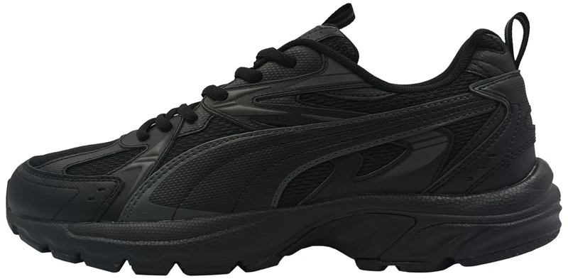 PUMA Unisex MILENIO TECH Sneaker, Black-Shadow Gray, 3 UK