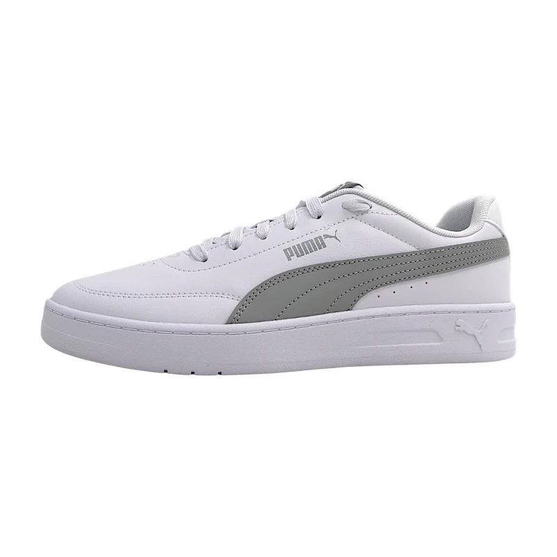 PUMA Unisex Court Classic Clean Sneaker, White-Gray Echo, 3.5 UK