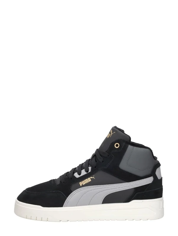 PUMA Unisex Shuffle Downtown MID WTR Sneaker, Black-Gray Echo Gold, 9 UK