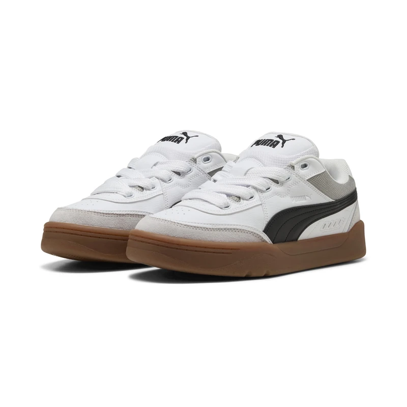PUMA Unisex Park Lifestyle SK8 Sneaker, White Black-Feather Gray, 5.5 UK