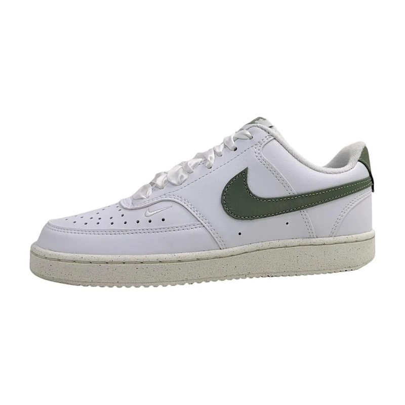 Nike Women's W Court Vision LO NN Sneaker, White/Jade Horizon-Sail, 5