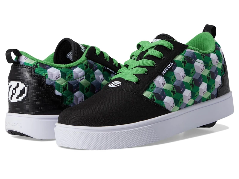 Heelys Men's Minecraft Pro 20 Wheeled Heel Shoe, Black/Green/White, 9 UK