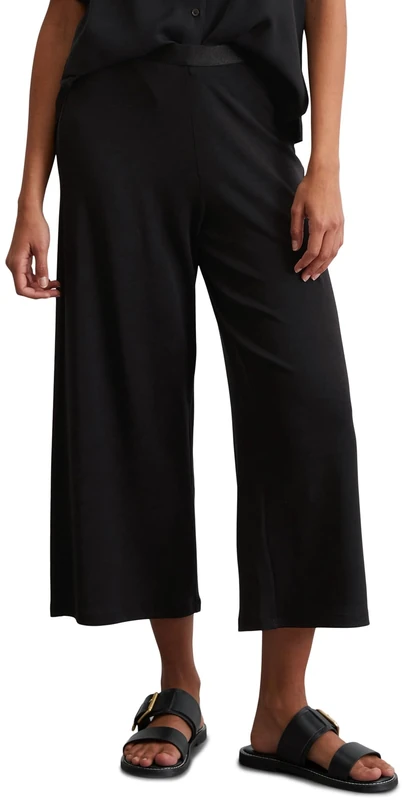 Marc O'Polo Women's Straight Fit Fabric Trousers with Elasticated Waistband, 990, M