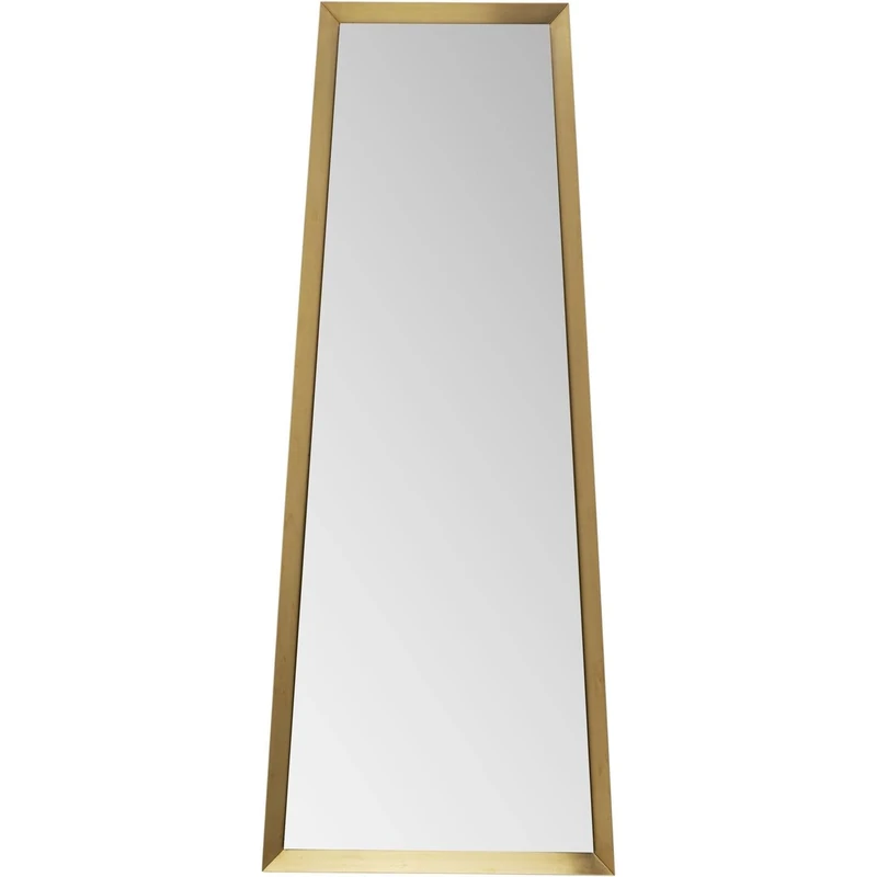 KARE Design Wall Mirror Arezzo, Brass, Trapez, Steel, Glass Mirrored, Modern, Room Decor, Home Decor for Living Room, Bedroom, Hallway, Office, 65(45) x160x7 cm (H/W/D), Gold