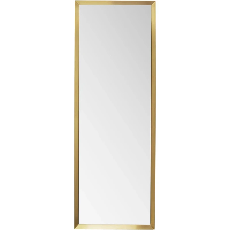 KARE Design Wall Mirror Arezzo, Brass, Rectangular, Steel, Glass Mirrored, Modern, Room Decor, Home Decor for Living Room, Bedroom, Hallway, Office, 70x200x7 cm (H/W/D), Gold