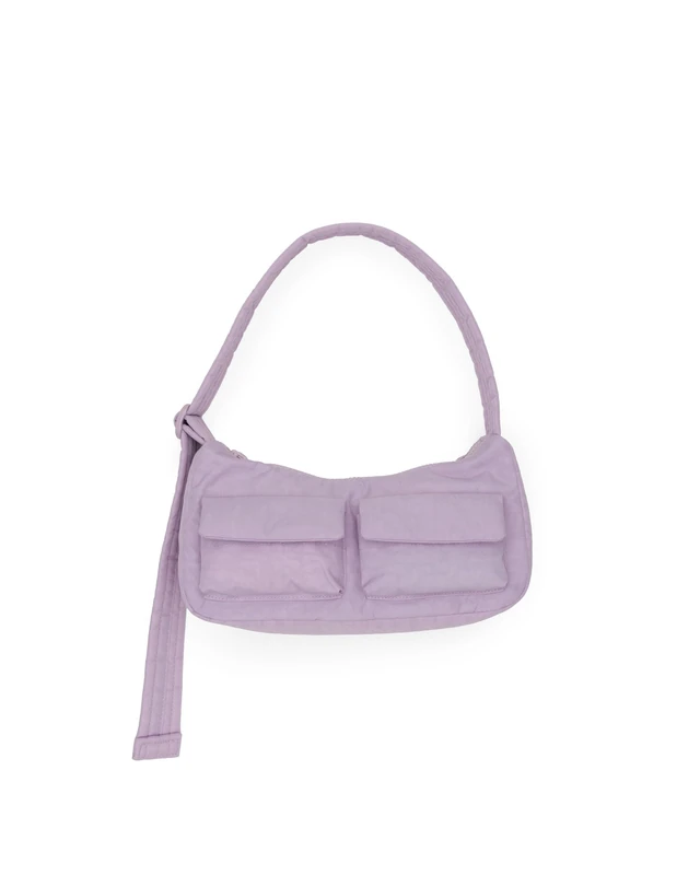 BAGGU Cargo Shoulder Bag, Dusty Pink, 4.7 inches H x 11 inches W x 3 inches D