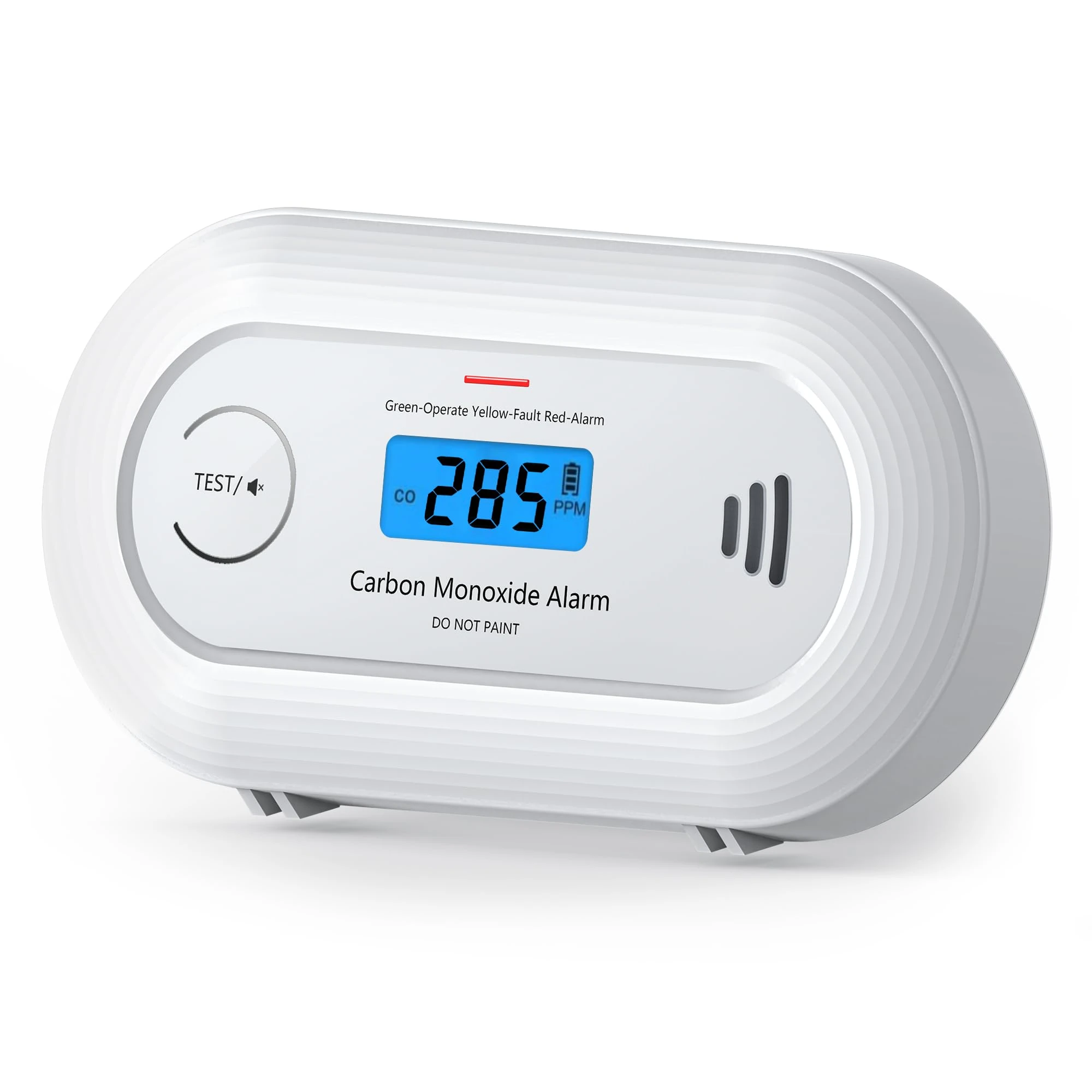 KARUOTOP Carbon Monoxide Detector, Portable CO Alarm with 10-Year Sealed Battery, Digital LCD Carbon Monoxide Alarm for Home & Travel, EN 50291 Standard