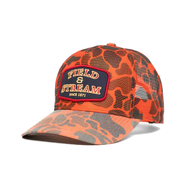 Field & Stream Men's Roosevelt Cap-Orange Camo, One Size - Image 1