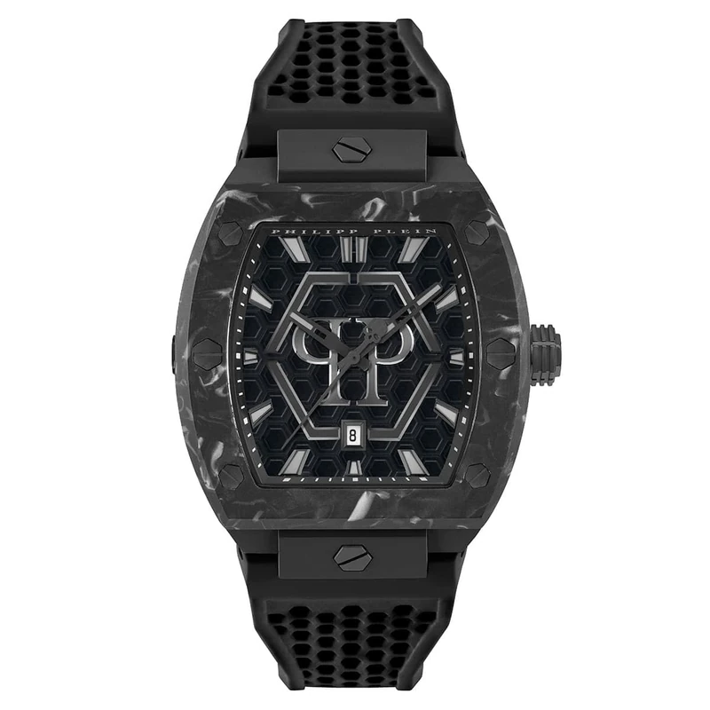 Philipp Plein Men's Analogue Quarz Watch with Silicone Strap PWPUA0624