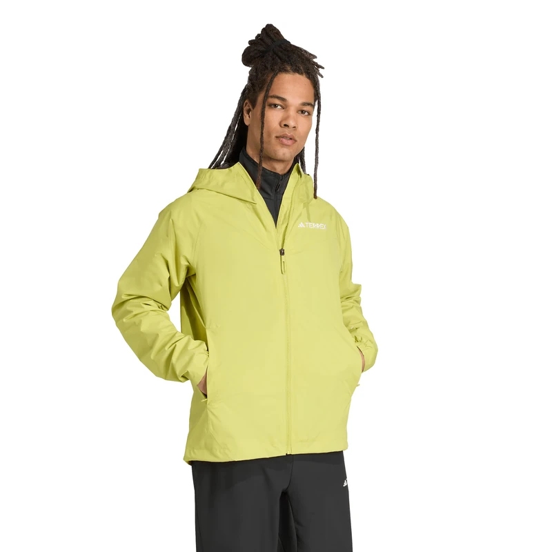 adidas Men's Terrex Multi 2 Layer RAIN.RDY Jacket, preloved lime, L
