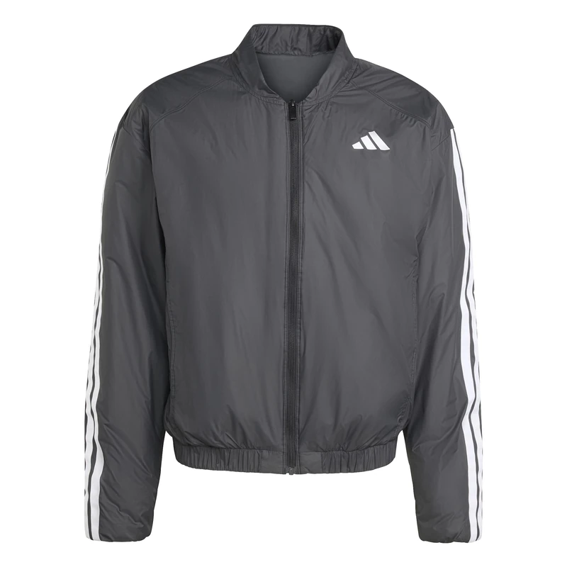 adidas Men's Essentials CLIMAWARM 3 Stripes Insulated bomber Jackets, black, L
