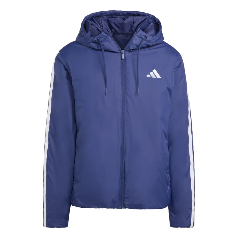 adidas Men's Essentials CLIMAWARM 3 Stripes Insulated Hooded Jackets, dark blue, XL