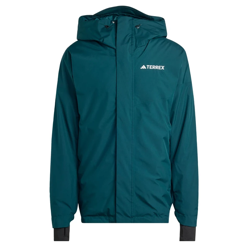 adidas Men's TERREX MULTI 2L RAIN.RDY INSULATED RAIN JACKET, Aurora Ivy, XXL