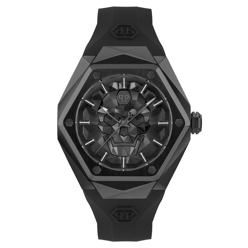 Philipp Plein Men's Analogue Quartz Watch with Silicone Strap PWPWA0324